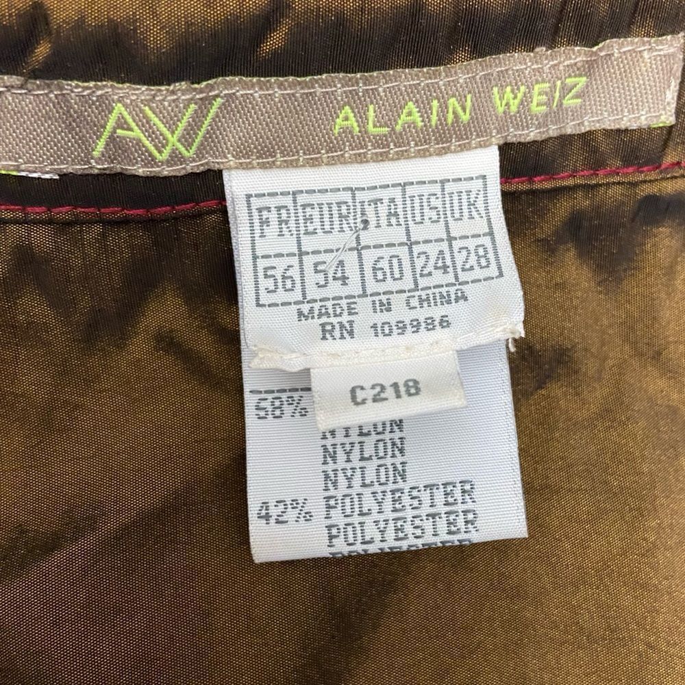 Alain Weiz Sheer Front Silk Button Down Tunic - image 5